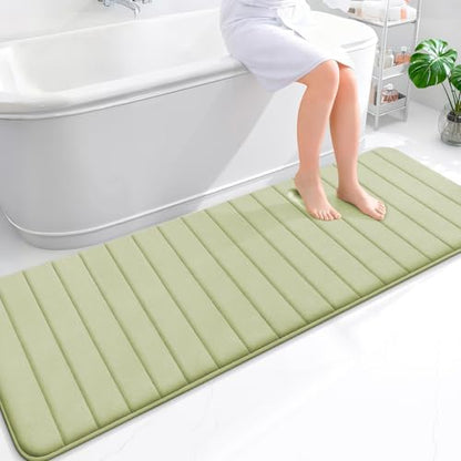 OLANLY Memory Foam Long Bathroom Rugs Runner 70x24, Super Soft Absorbent