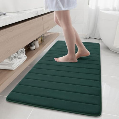 Buganda Memory Foam Bath Mat 60 x 24, Ultra Soft Absorbent Bathroom Rugs