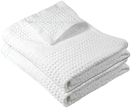 GILDEN TREE Waffle Hand Towels for Bathroom Quick Dry Towel Super Absorbent Thin 100% Cotton Lint Free, Hand Towels for Bathroom Set of 2, Classic Style (White)