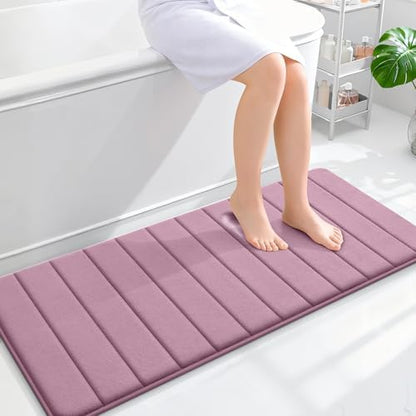 OLANLY Memory Foam Long Bathroom Rugs Runner 47x20, Super Soft Absorbent