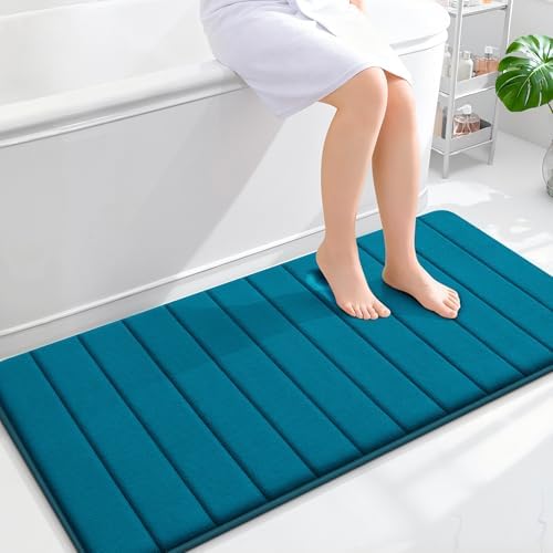 OLANLY Memory Foam Long Bathroom Rugs Runner 47x24, Super Soft Absorbent