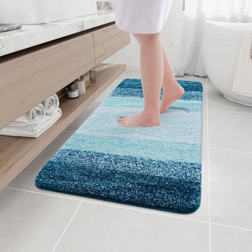 Arotive Microfiber Bathroom Rugs, Shaggy Soft Absorbent Bath Rug, 44x24