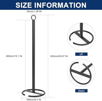 NearMoon Bath Toilet Paper Holder Stand, Freestanding Tissue Paper Storage with Reserve, Space Toilet 4 Rolls Holder for Bathroom/Kitchen Countertop-All Metal (3 Pack, Matte Black)