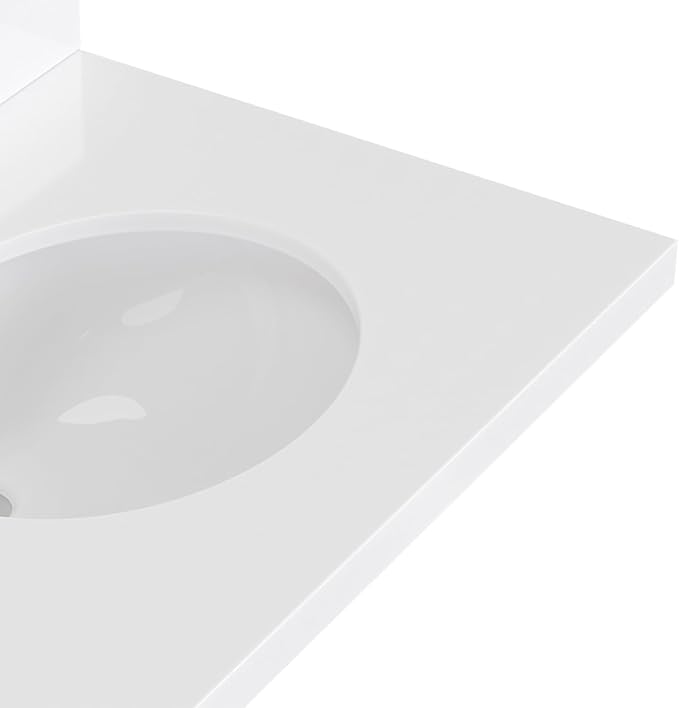 ARIEL Monroe 72-inch Bathroom Vanity with Sink,Solid Wood, 1.5-inch Pure White Quartz Countertop & Backsplash, Double Rectangular Porcelain Sink, 9 Dovetail Drawers, Brushed Nickel, Midnight Blue