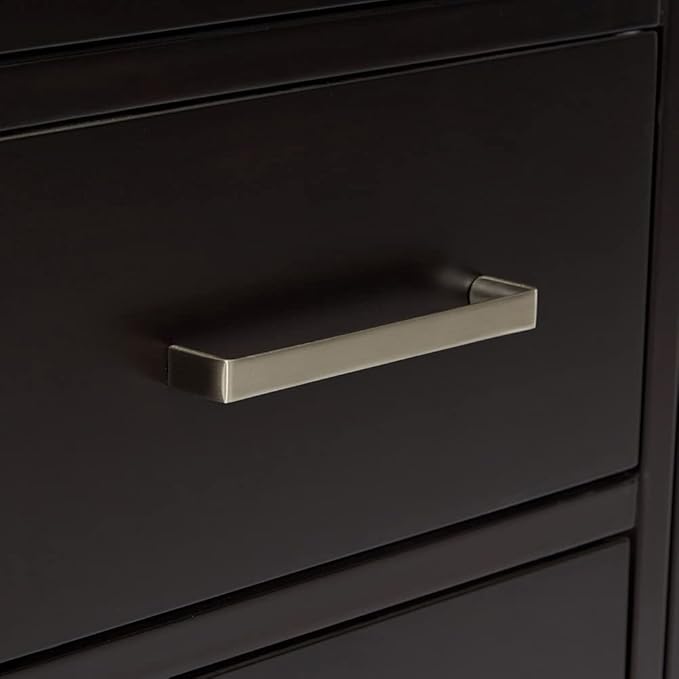 ARIEL Cambridge 42-inch Bathroom Vanity Base Cabinet,Solid Wood, 2 Soft Closing Doors, 5 Dovetail Drawers, Espresso