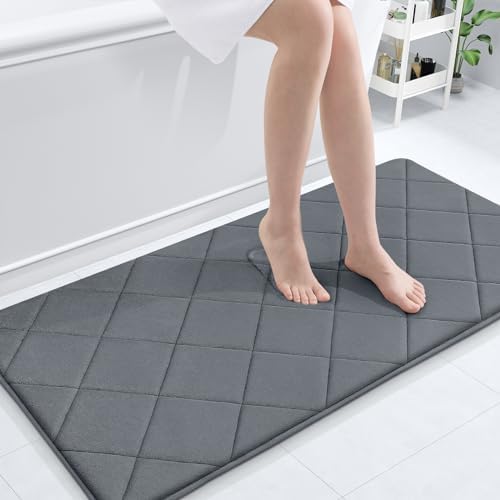 OLANLY Memory Foam Bath Mat 44x24, Ultra Soft and Absorbent Bathroom Rugs