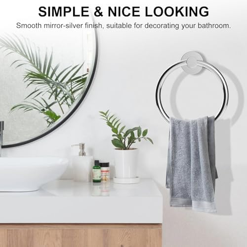 SetSail Towel Holder for Bathroom Wall Chrome Towel Ring