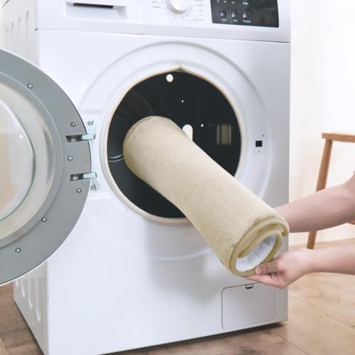 HUXMEYSON 3-Piece Memory Foam Bathroom Rug Set, Ivory