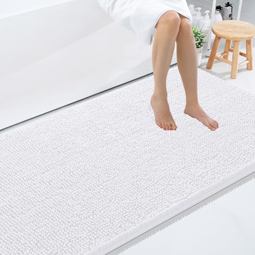 Smiry Bathroom Rugs 84X60, Luxury Chenille Extra Soft Absorbent Bath Mat