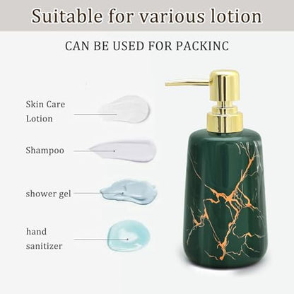 CERBIOR Bathroom Accessories Set,4 Pcs Ceramic Bathroom Accessory,Green