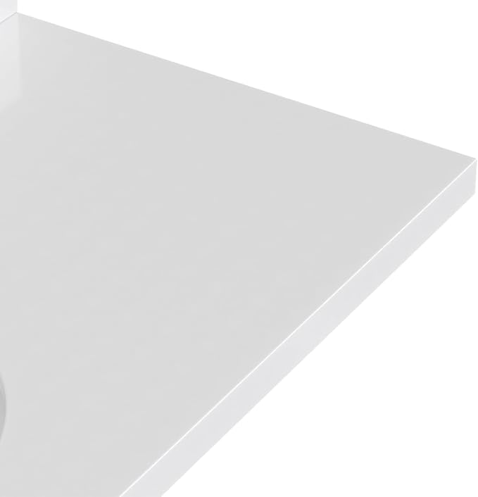ARIEL Hepburn 60-inch Bathroom Vanity with Sink,Solid Wood, 1.5-inch Pure White Quartz Countertop, Single Rectangular Porcelain Sink, 2 Soft Closing Doors, 9 Dovetail Drawers, Brown Oak