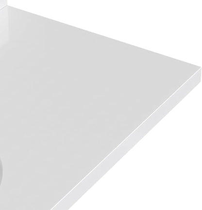 ARIEL Hepburn 60-inch Bathroom Vanity with Sink,Solid Wood, 1.5-inch Pure White Quartz Countertop, Single Rectangular Porcelain Sink, 2 Soft Closing Doors, 9 Dovetail Drawers, Brown Oak