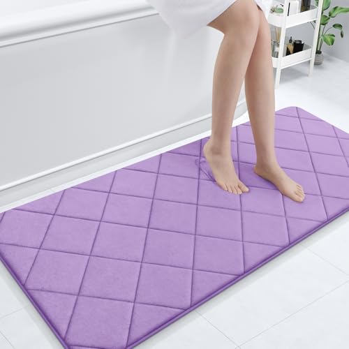 OLANLY Memory Foam Bath Mat 70x24, Ultra Soft and Absorbent Bathroom Rugs