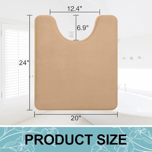 Smiry Memory Foam Toilet Rugs 24x20, Extra Soft Absorbent Bathroom Rugs