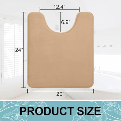 Smiry Memory Foam Toilet Rugs 24x20, Extra Soft Absorbent Bathroom Rugs