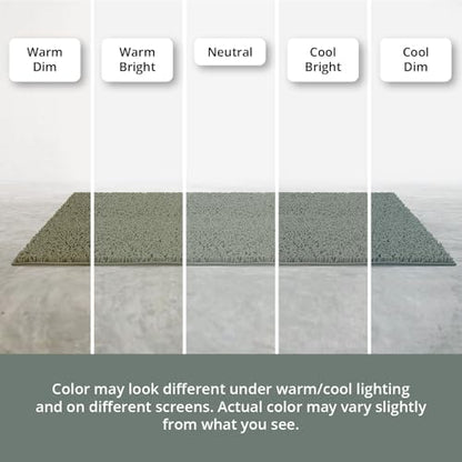 ITSOFT Large Plush Bathroom Rug 47"x21", Absorbent Machine Washable Non Slip Chenille Bath Mats, Quick Dry Bathmat, Bath Rugs for Bath, Shower, Bedroom, or Door Mat, Sage Green