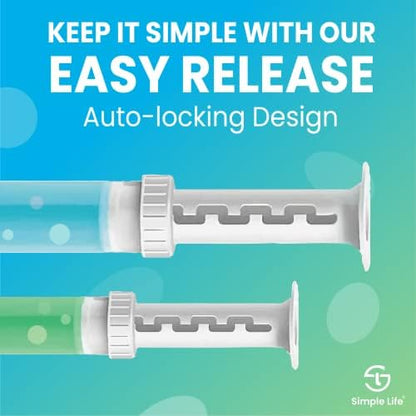 Simple Life Toilet Gel Stamp – Fresh Flower Scent, Anti-Limescale Toilet Cleaner Gel, Deodorizing & Long-Lasting Freshness, 64 Stamps, Blue & Green