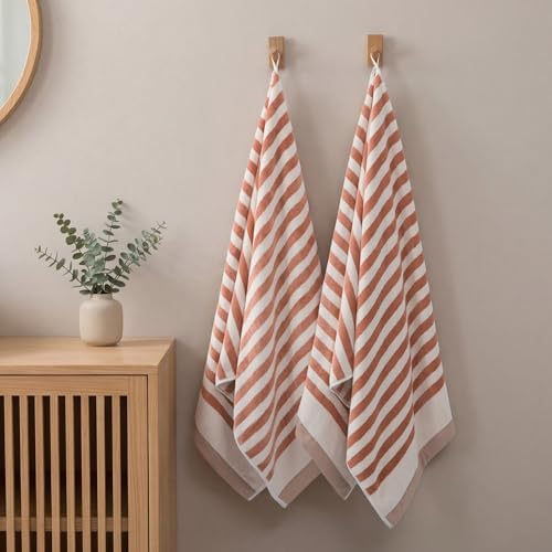 ecolook Microfiber Bath Towel Set of 2, Orange