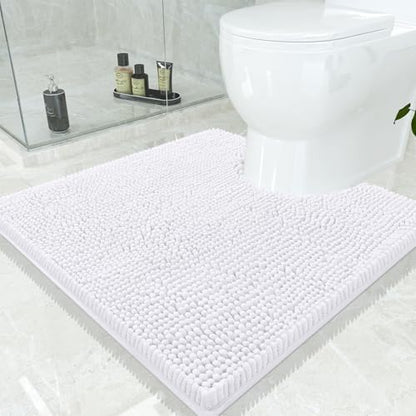 Smiry Toilet Rugs U-Shaped 24x24, Extra Soft Absorbent Contoured Bath Mat