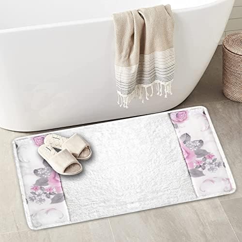 Zahari Home Michelle Bathroom Rug Luxury Bath Rug Washable Beautiful Shower Mat Unique Design Stylish Non Slip Shower Mat Floral Rug Bath Shower Tub Decor