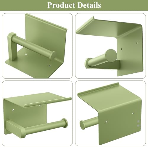 Toilet Paper Holder with Shelf Wall Mounted Toilet Paper Roll Dispenser