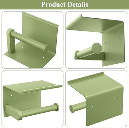 Toilet Paper Holder with Shelf Wall Mounted Toilet Paper Roll Dispenser