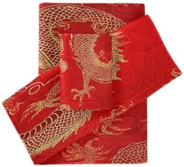 Naanle Magic Cool Dragon Asian Fire Red Soft Luxury Decorative 3 Pieces Towels Set, 1 Bath Towel+1 Hand Towel+1 Washcloth, Multipurpose for Bathroom, Hotel, Gym, Spa and Kitchen