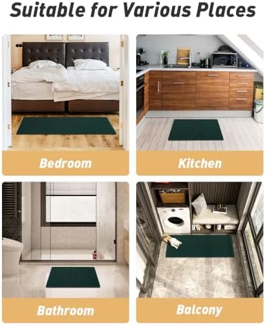 Upgraded Waffle Bath Mat Runner Absorbent Non Slip Bathroom Mat, 2' x 4'