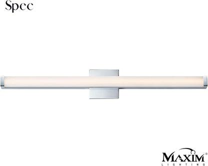 Maxim Lighting Spec Bath Vanity Light | Polished Chrome Aluminum Finish | Contemporary Indoor Light Fixture | Ideal for Bathrooms & Powder Rooms | Dimmable | Home Decor Light Fixture | 52006PC