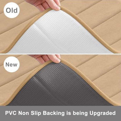 Buganda Memory Foam U-Shaped Toilet Rugs 20 x 20, Absorbent Bathroom mat