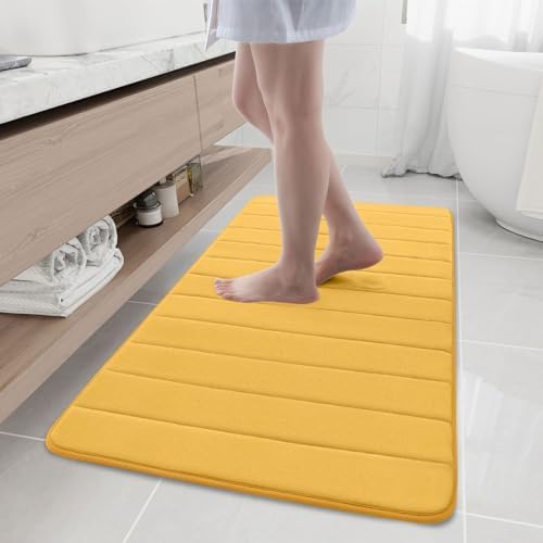 Buganda Memory Foam Bath Mat 47 x 24, Ultra Soft Absorbent Bathroom Rugs