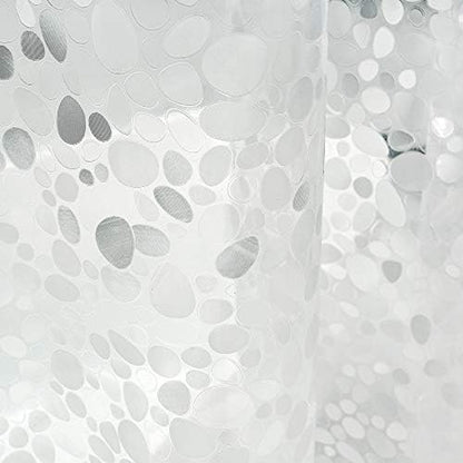 EurCross Shower Curtain Liner 78inches Long, 5 Magnets Shower Liner for Bathroom Shower Curtain 72 X 78 inch Heavy Duty Waterproof Thick EVA, Cobblestone
