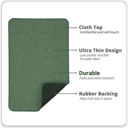 Bosap Bath Mat Set 2 Pieces,Ultra Thin Bathroom Rugs,Rubber Toilet Rugs