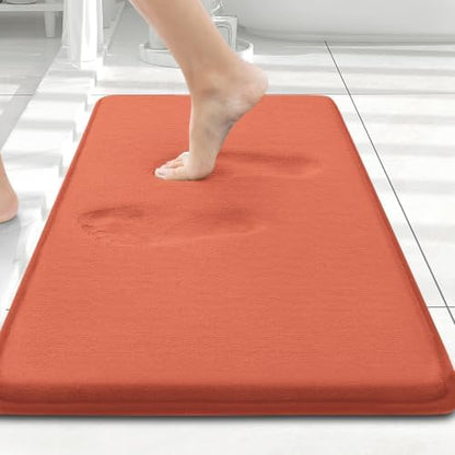 Smiry Memory Foam Bath Mat 24x16, Extra Soft and Absorbent Bathroom Rugs