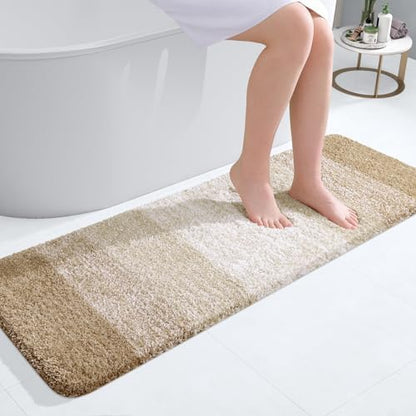 OLANLY Bathroom Runner Rug 47x17, Extra Soft Absorbent Microfiber Bath Rugs