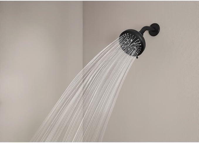 Moen Matte Black Hydro Energetix High Pressure Shower Head with Handheld Sprayer Featuring 8 Spray Settings, 200W0BL