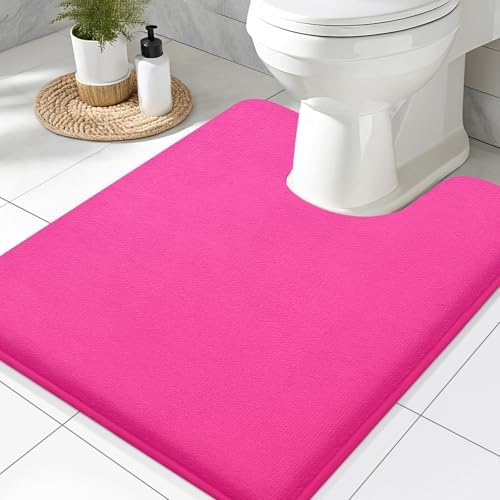 Smiry Memory Foam Toilet Rugs 24x20, Extra Soft Absorbent Bathroom Rugs