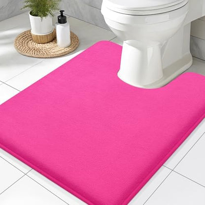 Smiry Memory Foam Toilet Rugs 24x20, Extra Soft Absorbent Bathroom Rugs