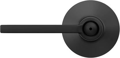 Schlage F40 V LAT 622 Latitude Door Lever, Bed & Bath Privacy Lock, Matte Black