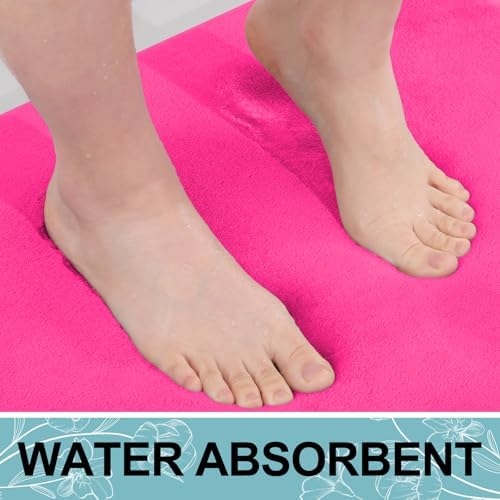 Smiry Memory Foam Toilet Rugs 24x20, Extra Soft Absorbent Bathroom Rugs