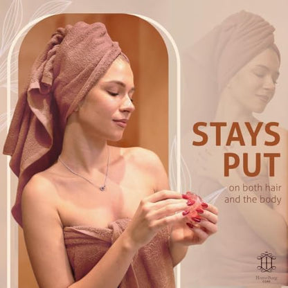 CORE 4-Piece Cotton Bath Towels for Bathroom | Value Pack, Soft, Absorbent, Quick-Dry, Lightweight, Minimalist, 27x54 in, Dune Red