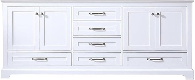 Dukes 80 in. W x 22 in. D White Double Bath Vanity
