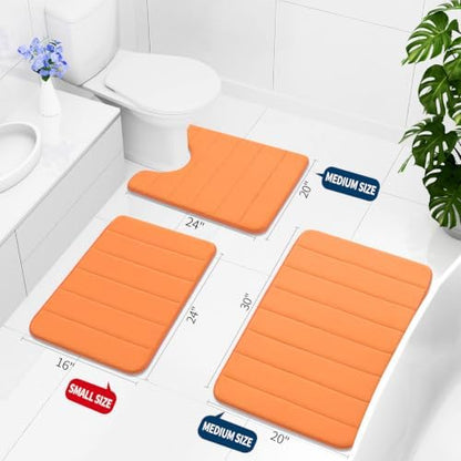 Buganda Memory Foam Bath Mat 47 x 24, Ultra Soft Absorbent Bathroom Rugs