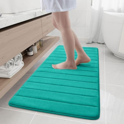 Buganda Memory Foam Bath Mat 55 x 24, Ultra Soft Absorbent Bathroom Rugs