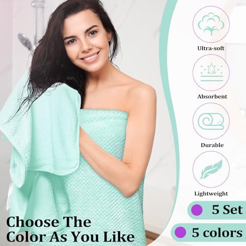 Mixweer 20 Pcs Bath Towel and Washcloths Set for Bathroom, Rich Color