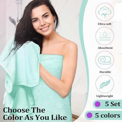 Mixweer 20 Pcs Bath Towel and Washcloths Set for Bathroom, Rich Color