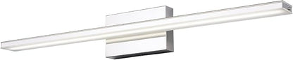 Modern Vanity Light Bar 16W Over Mirror Lights Fixtures for Bathroom Indoor LED Bath Vanity Light Chrome Bathroom Lighting Acrylic Wall Lights Fixtures for Restroom Bedroom Living Room 6000K