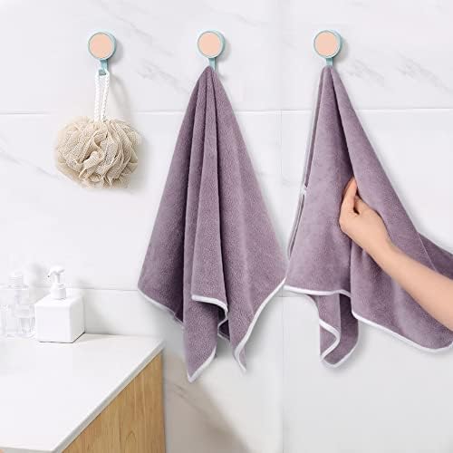 KinHwa Microfiber Hand Towels Ultra Soft Hand Towels for Bathroom Super Absorbent Bath Towels Ideal for Hair Spa Sports and Travel 30inch x 16inch 4 Pack Purple