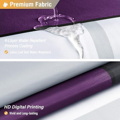 BTTN Purple Modern Geometric Waterproof Fabric Shower Curtain Set, 72 x 72