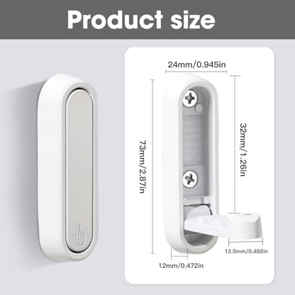 Dntorx Folding Wall Hooks, 2 Pack, White, Zinc Alloy, Heavy Duty Coat Hooks